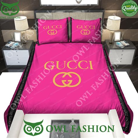 gucci bed sheets pink|Gucci decor 2021.